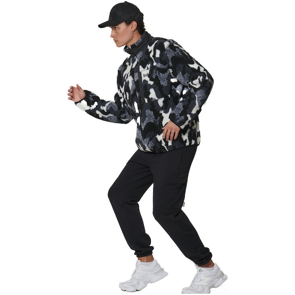 BODY ACTION Men's Printed Sherpa-Fleece Ανδρική Ζακέτα - 5