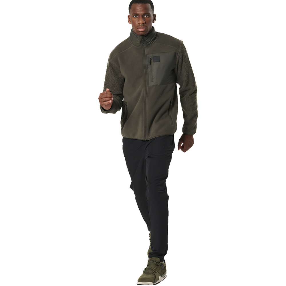 BODY ACTION Men's Sherpa-Fleece Jacket Ανδρική Ζακέτα - 3