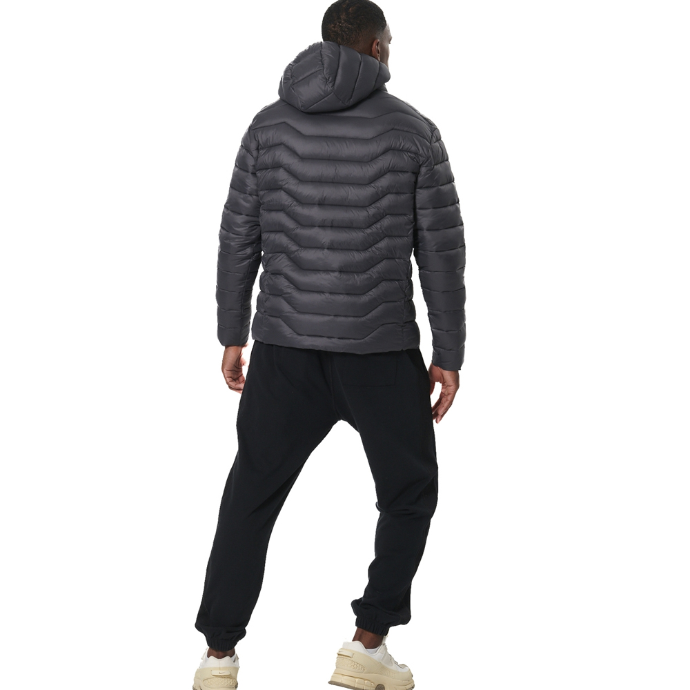 BODY ACTION Men's Lightweight Quilted Jacket With Hood Ανδρικό Καπιτονέ Μπουφάν - 2