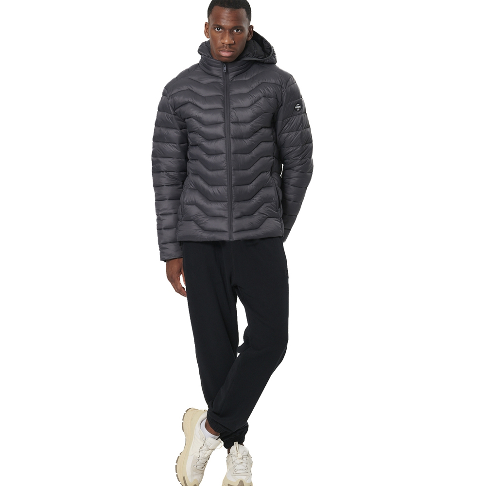 BODY ACTION Men's Lightweight Quilted Jacket With Hood Ανδρικό Καπιτονέ Μπουφάν - 3