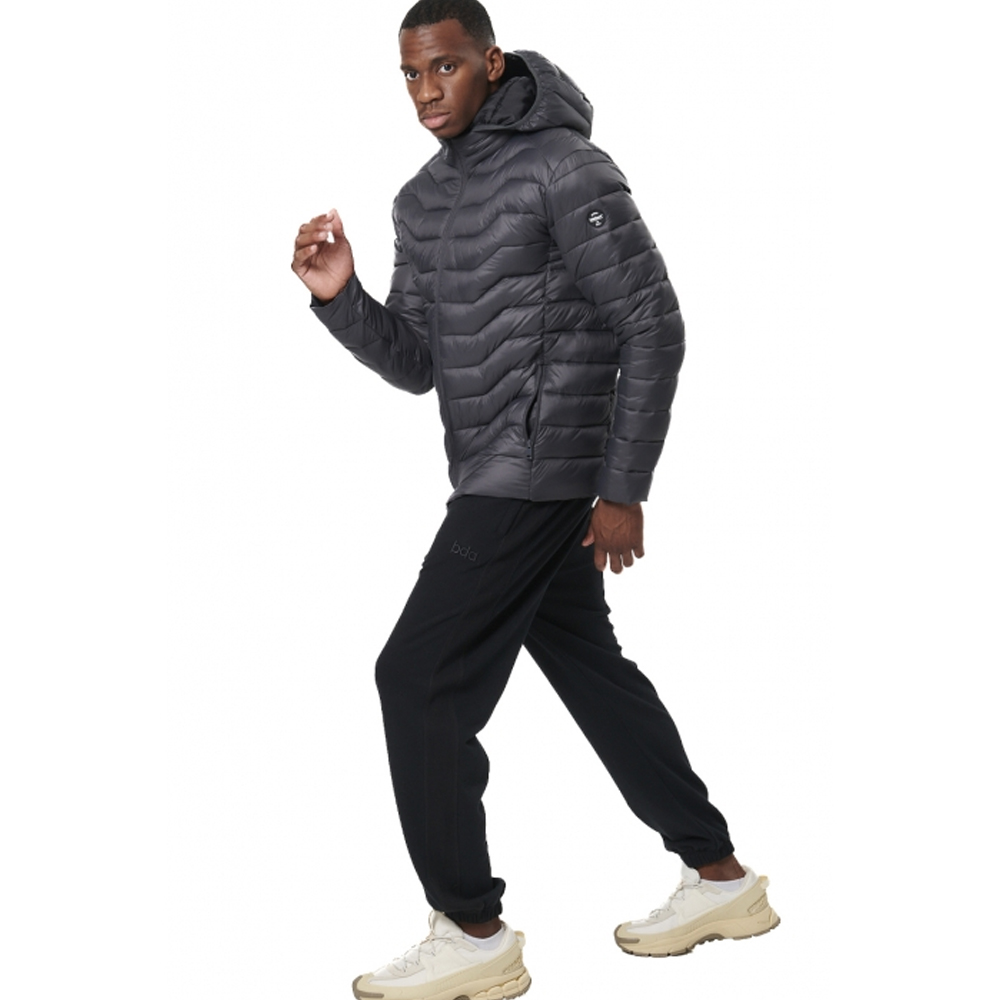 BODY ACTION Men's Lightweight Quilted Jacket With Hood Ανδρικό Καπιτονέ Μπουφάν - 4