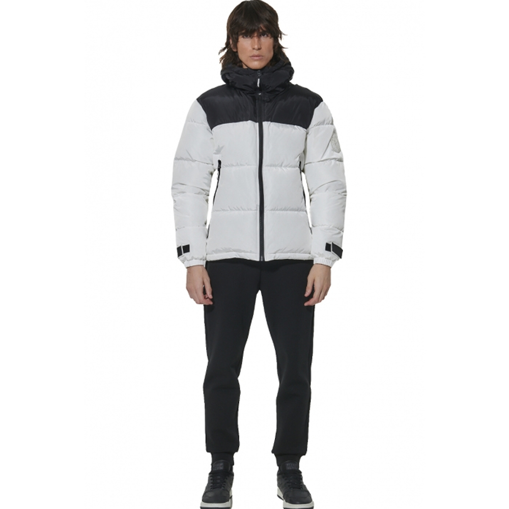 BODY ACTION Men's Two - Tone Puffer Jacket Ανδρικό Μπουφάν με κουκούλα - 4
