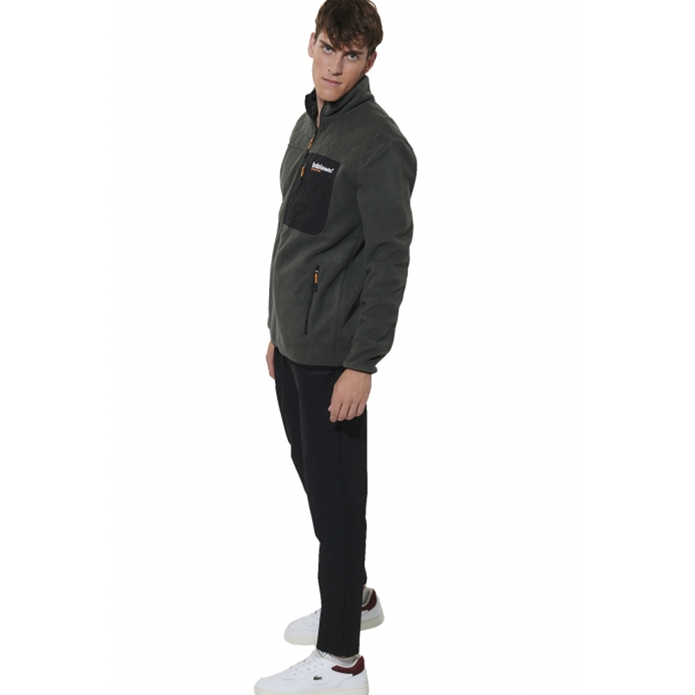 BODY ACTION Men's Full - Zip Polar Fleeece Jacket Ανδρική Ζακέτα  - 3