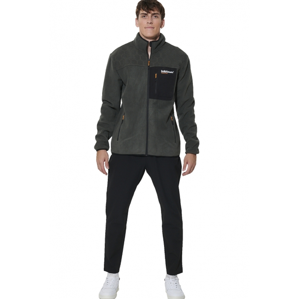 BODY ACTION Men's Full - Zip Polar Fleeece Jacket Ανδρική Ζακέτα  - 4