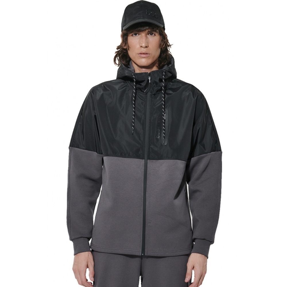 BODY ACTION Men's Two - Tone Scuba Track Jacket Ανδρική Ζακέτα με κουκούλα - Multi