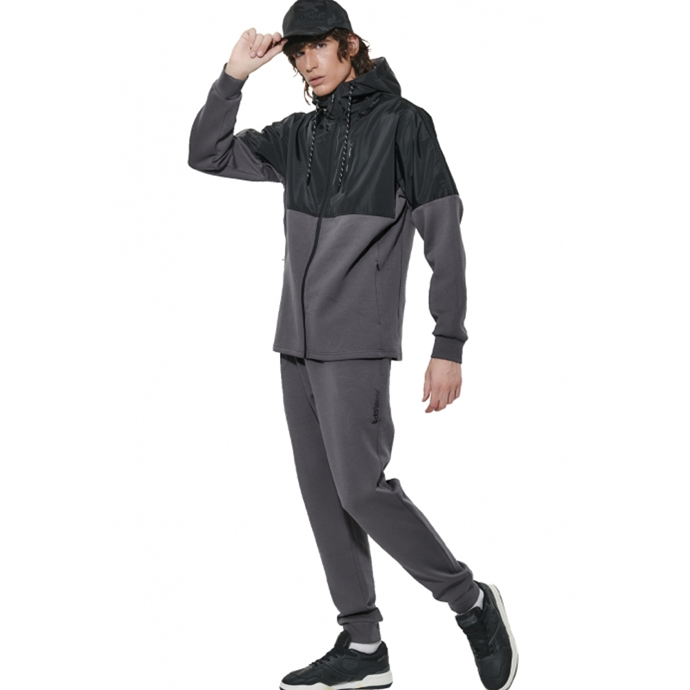 BODY ACTION Men's Two - Tone Scuba Track Jacket Ανδρική Ζακέτα με κουκούλα - 3