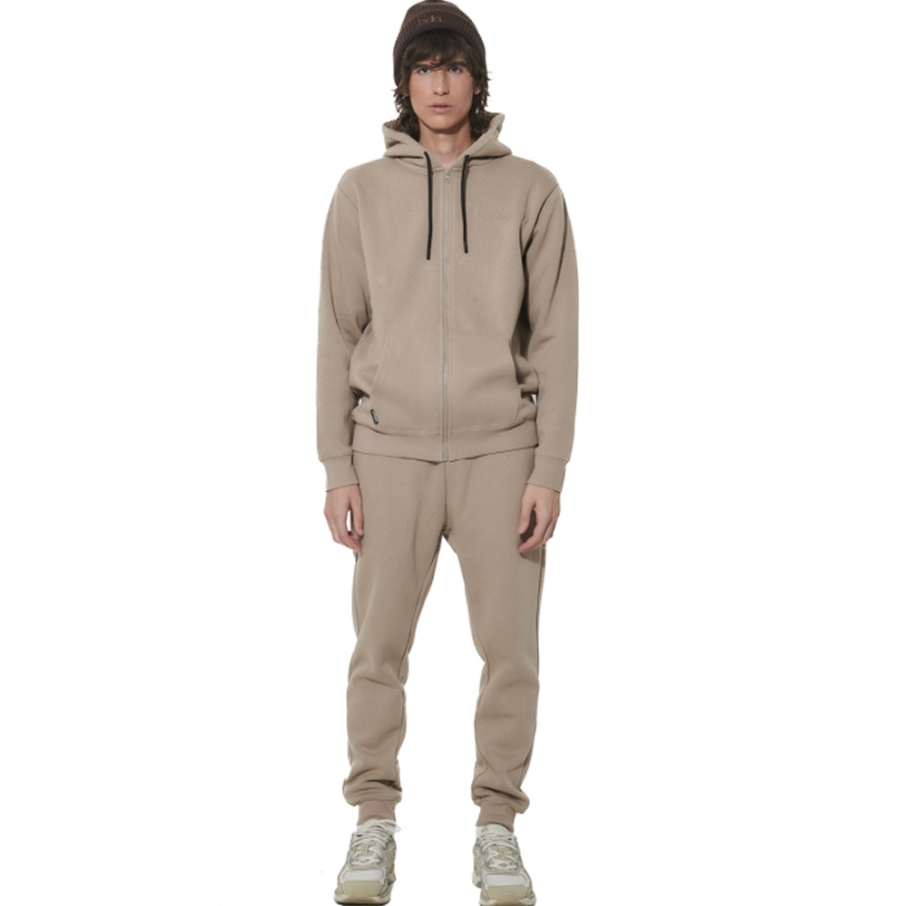 BODY ACTION Men's Zip Through Fleece Hoodie Ανδρική Ζακέτα με κουκούλα - 4