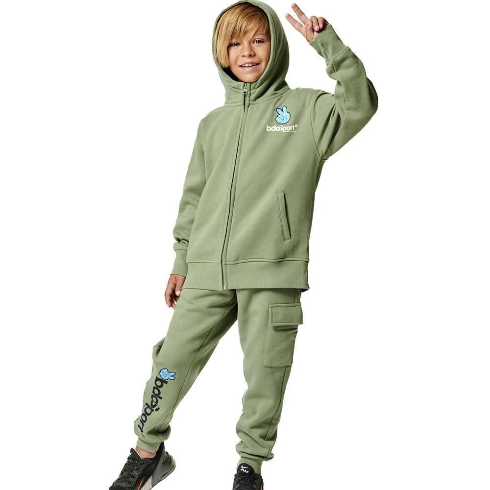 BODY ACTION Kids Long Sleeve Full Zip Jacket Παιδική Ζακέτα με κουκούλα - 3