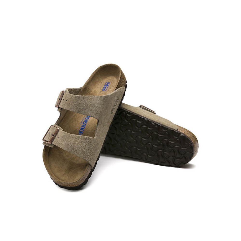 BIRKENSTOCK Arizona Soft Footbed Suede Leather Regular Fit Γυναικείες Ανατομικές Παντόφλες - 2