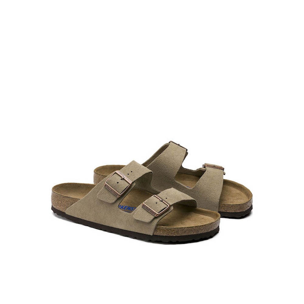 BIRKENSTOCK Arizona Soft Footbed Suede Leather Regular Fit Γυναικείες Ανατομικές Παντόφλες - 3