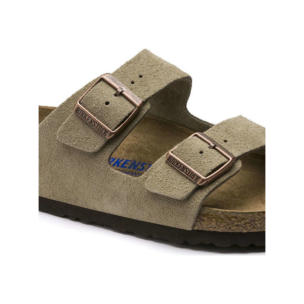 BIRKENSTOCK Arizona Soft Footbed Suede Leather Regular Fit Γυναικείες Ανατομικές Παντόφλες - 4