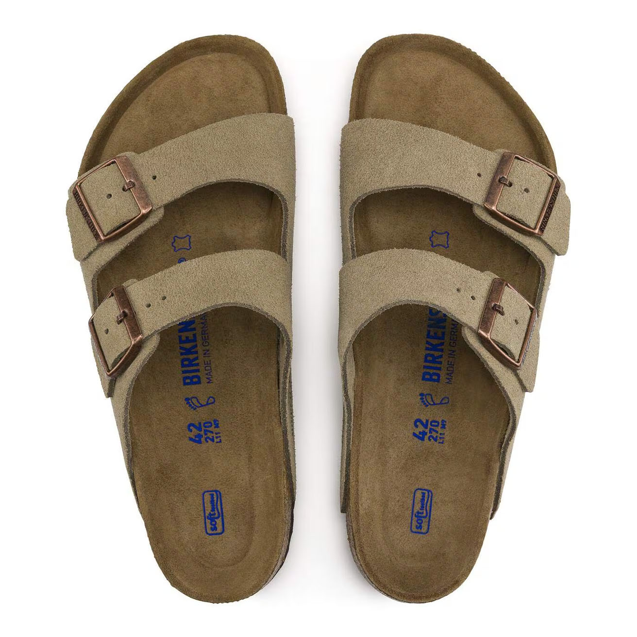 BIRKENSTOCK Arizona Soft Footbed Narrow Fit Suede Unisex Παντόφλες - Μπεζ