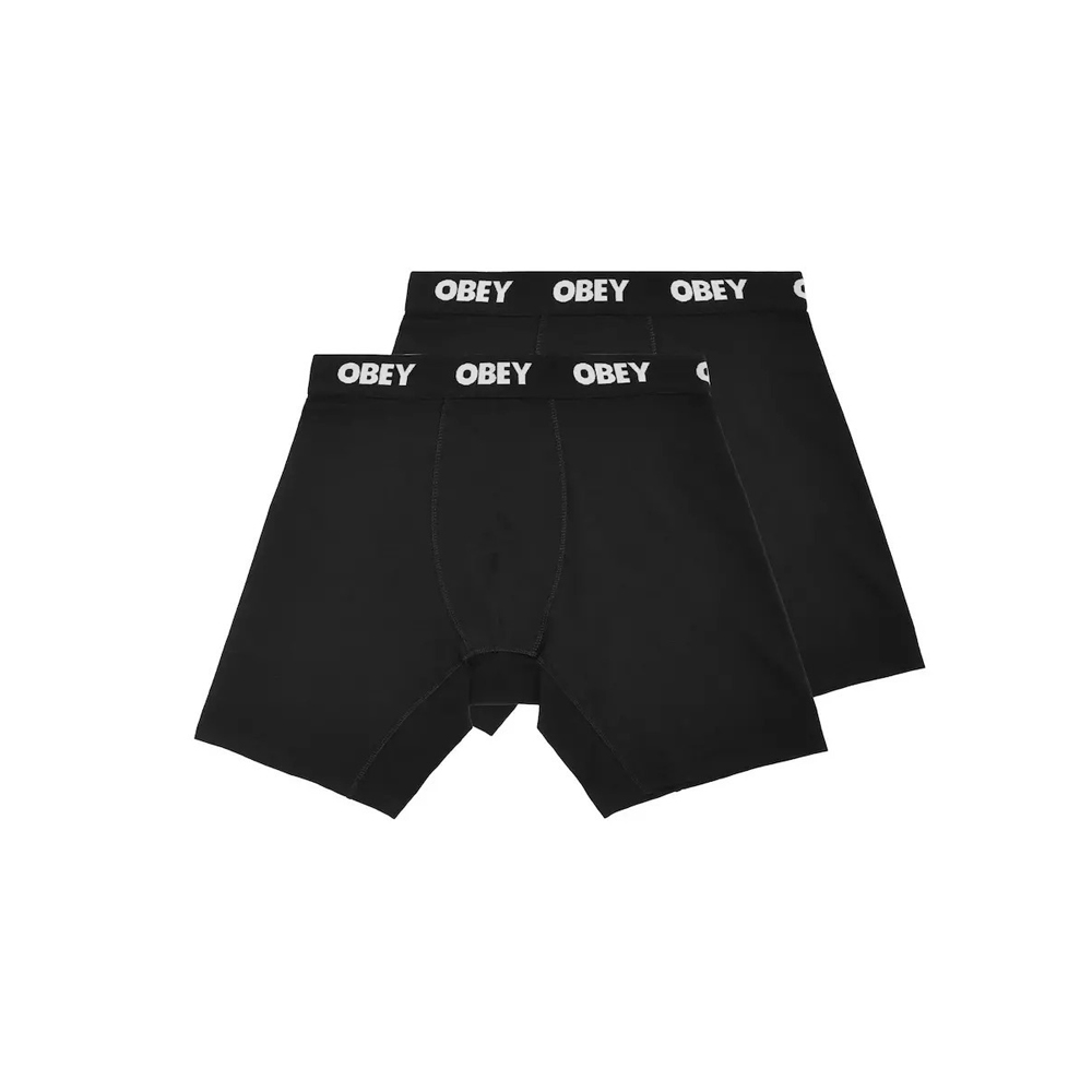 OBEY Established Work 2 Pack Boxers Ανδρικά Εσώρουχα Σετ 2 Τεμάχια - Μαύρο