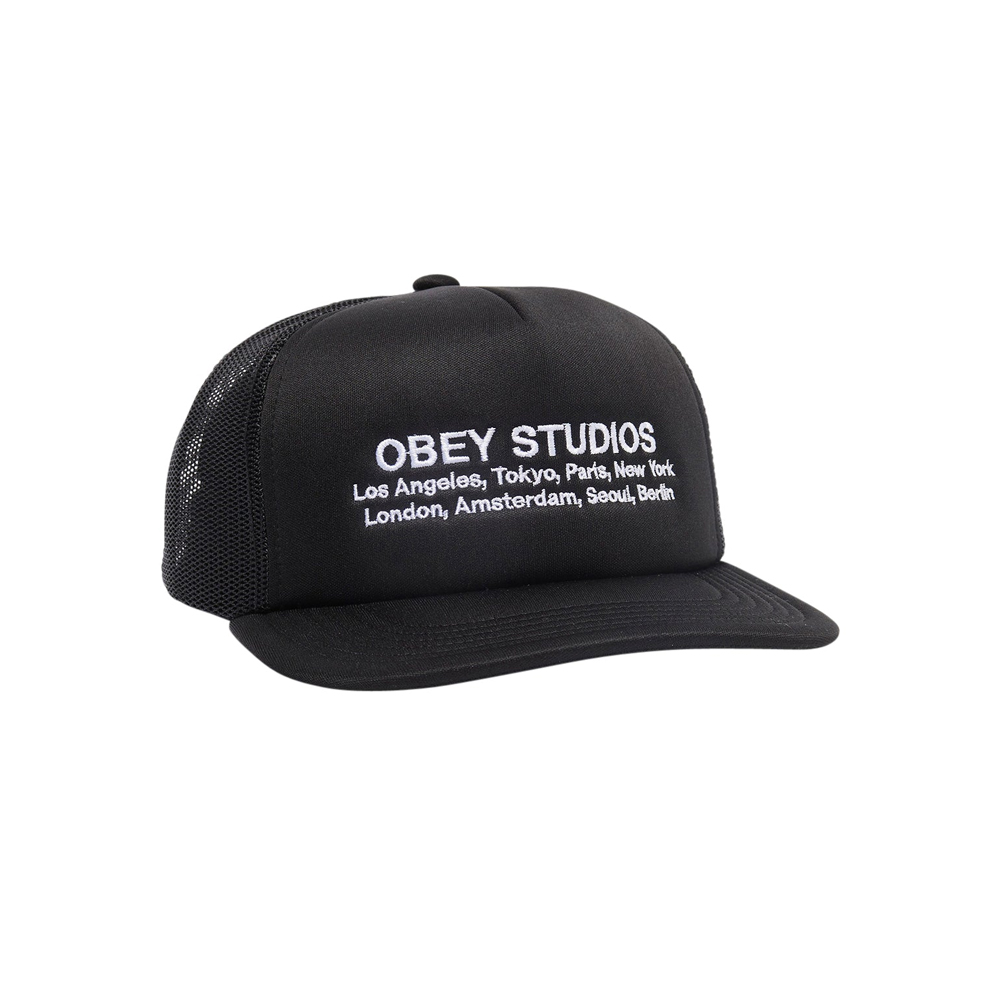 OBEY Studios Trucker Unisex Καπέλο - Μαύρο
