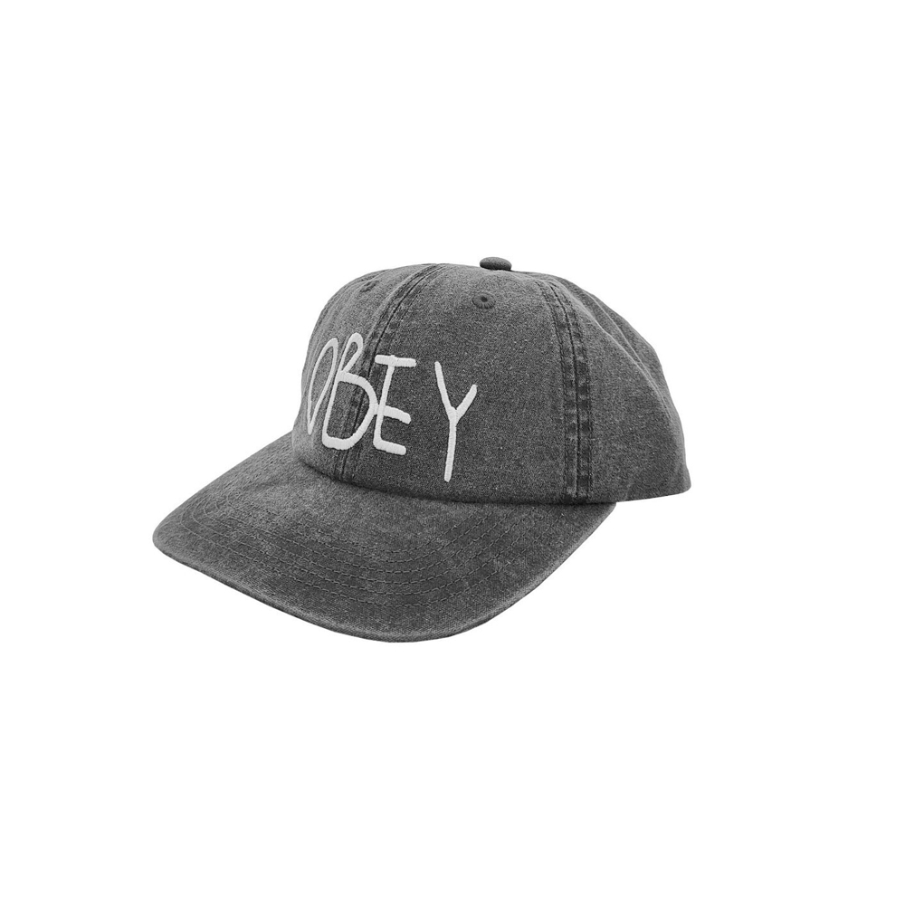 OBEY Jot 6 Panel Velcro Back Unisex Καπέλο - Μαύρο