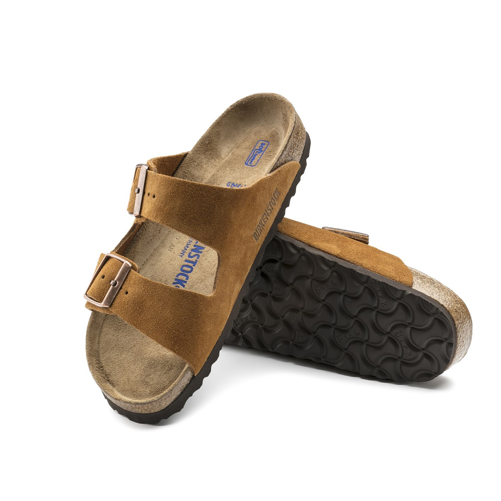 BIRKENSTOCK Arizona Soft Footbed Suede Leather Narrow Fit Γυναικείες Ανατομικές Παντόφλες  - 2