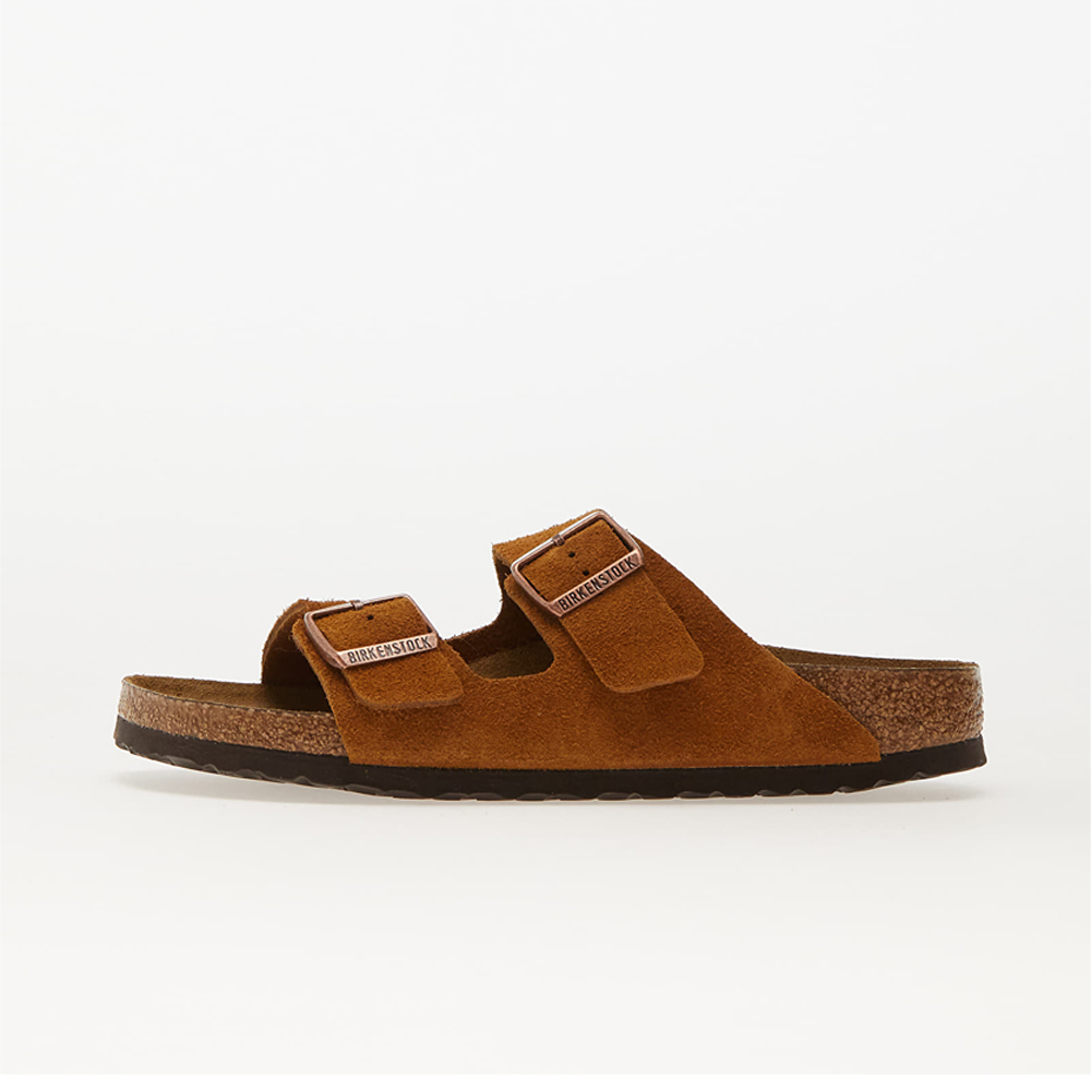 BIRKENSTOCK Arizona Soft Footbed Suede Leather Narrow Fit Γυναικείες Ανατομικές Παντόφλες  - 3