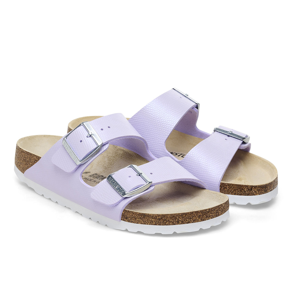 BIRKENSTOCK Classic Arizona BirkoFlor Shiny Lizard Purple Fog Narrow Fit Γυναικείες Ανατομικές Παντόφλες - 3