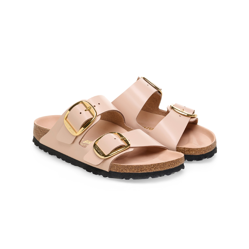 BIRKENSTOCK Leather Arizona Bb Lena High Shine New Beige Hex Narrow Fit Seasonal Classic Adults Γυναικείες Δερμάτινες Παντόφλες - 3