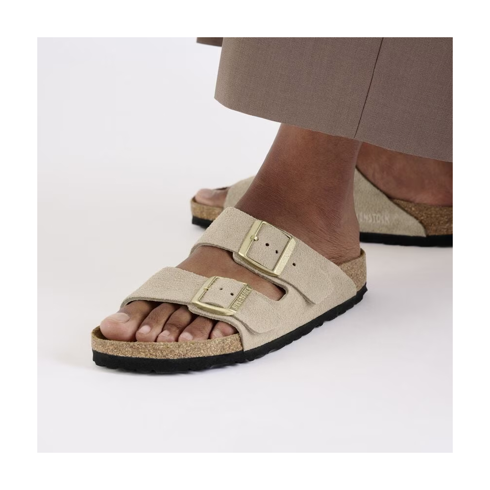 BIRKENSTOC Arizona Narrow Fit Γυναικεία Ανατομικά Σανδάλια Μπεζ - 4