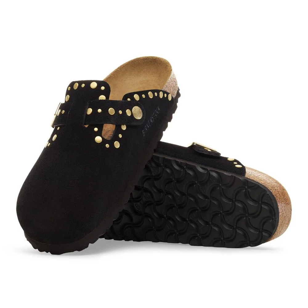 BIRKENSTOCK Boston Rivets Border Regylar Fit  Suede Γυναικεία Παντόφλα - 2