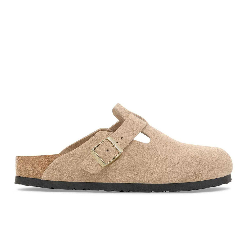 BIRKENSTOCK Leather Boston Leve Narrow Fit Suede Γυναικείες Παντόφλες - 4