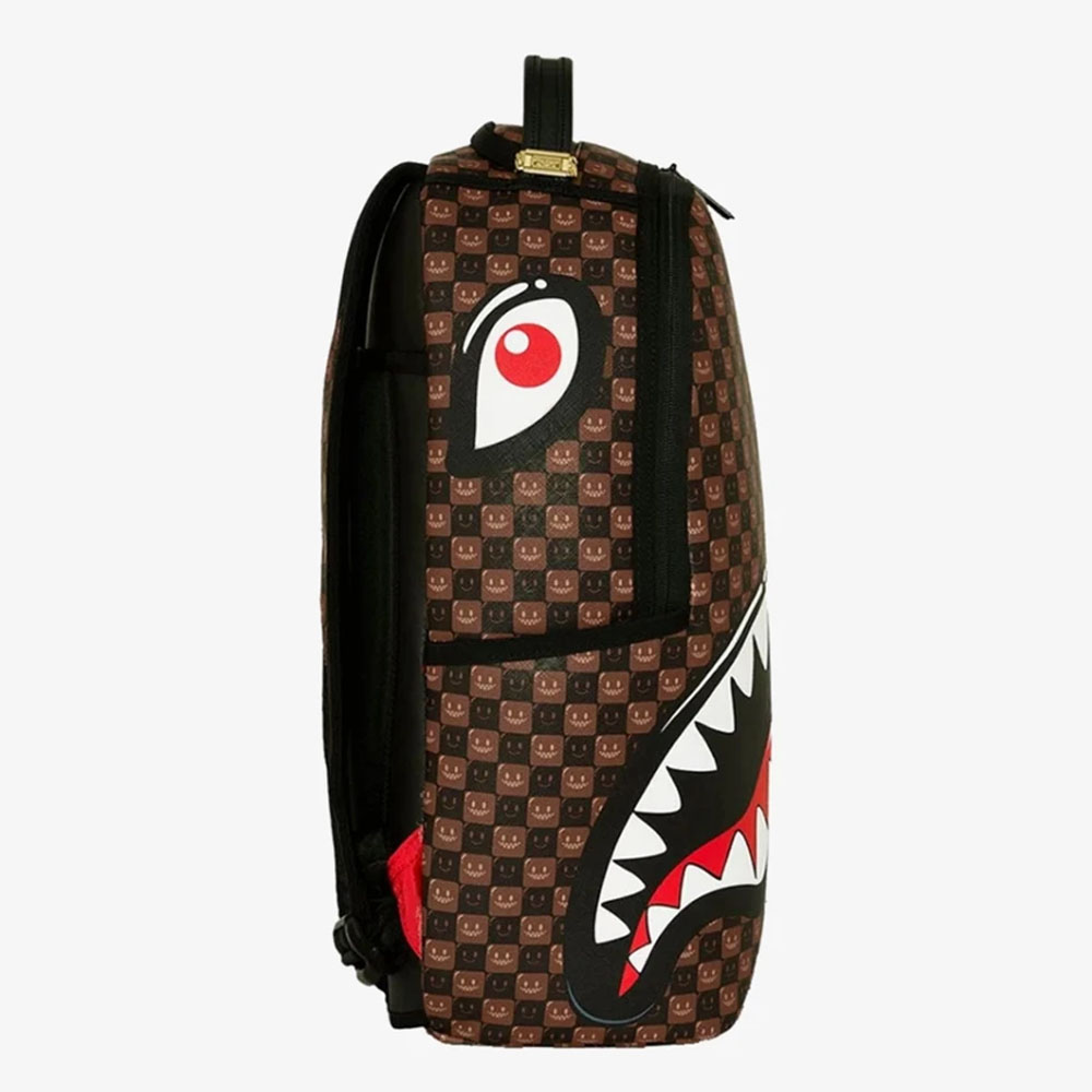 SPRAYGROUND Sharks In Paris Wtf Bubble Brown Check DLXSV Unisex Backpack - 3