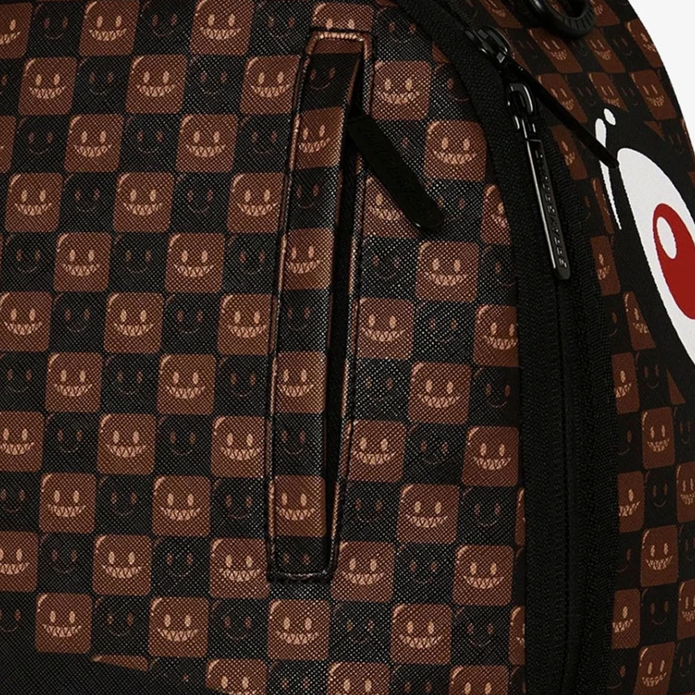 SPRAYGROUND Sharks In Paris Wtf Bubble Brown Check DLXSV Unisex Backpack - 5