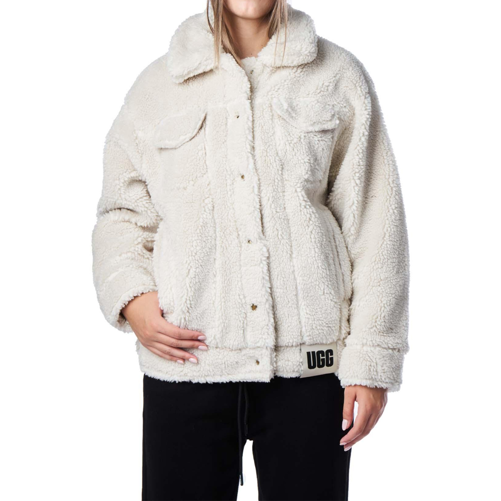 UGG Frankie Sherpa Trucker Jacket Γυναικείο Μπουφάν - Κρεμ