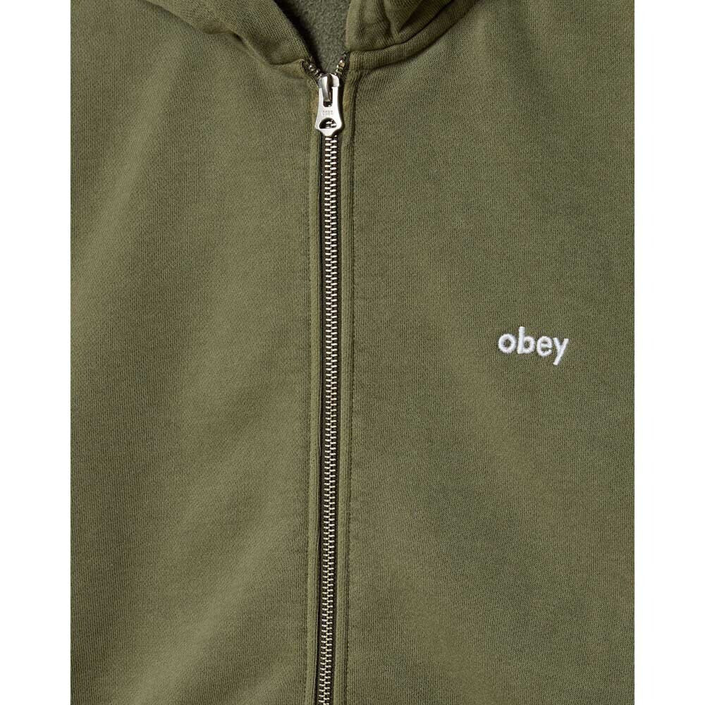 OBEY Lowercase Pigment  Zip Hood Fleece  Ανδρική Ζακέτα Με Κουκούλα - 3