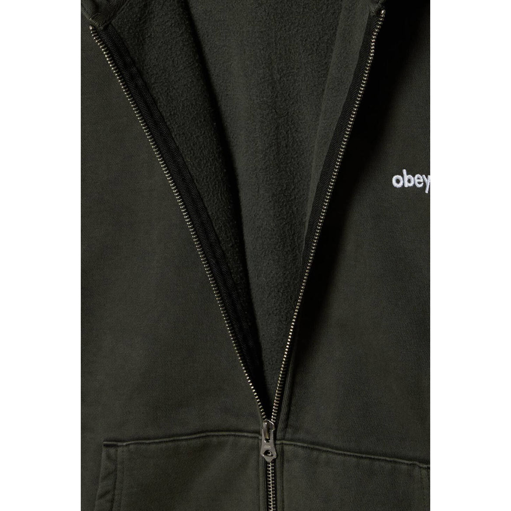 OBEY Lowercase Pigment  Zip Hood Fleece  Ανδρική Ζακέτα Με Κουκούλα - 4