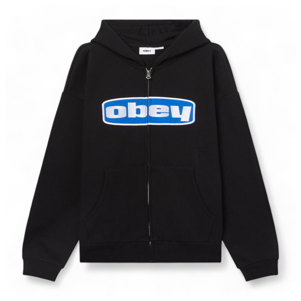 OBEY Boxed In Extra Heavy Zip Hood Ανδρική Ζακέτα - Μαύρο