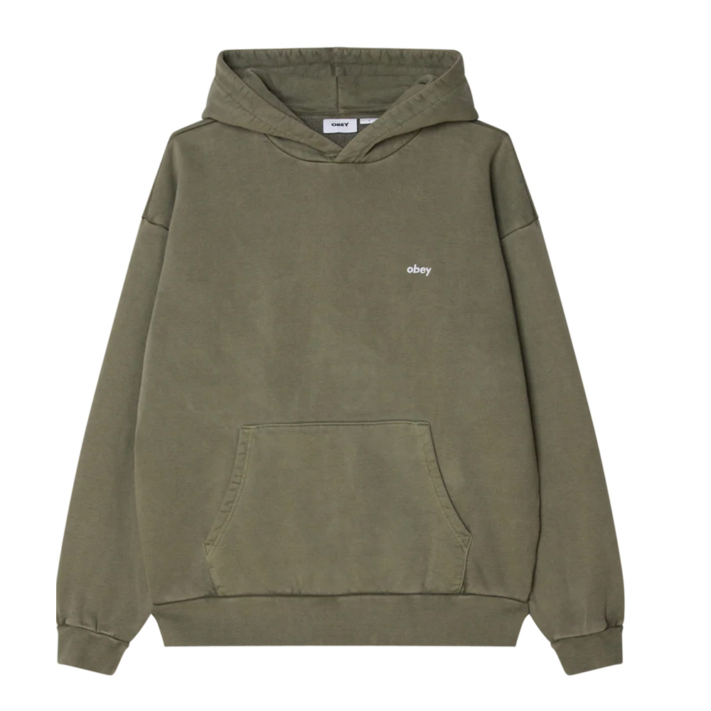 OBEY Lowercase Pigment Hood Fleece Ανδρικό Φούτερ με κουκούλα - Πράσινο