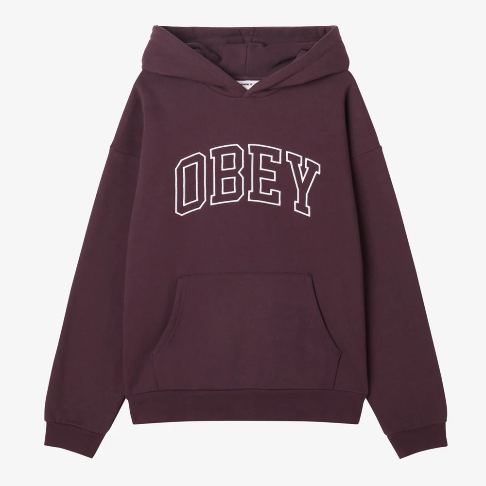 OBEY Collegiate Extra Heavy II Fleece Hoodie Ανδρικό Φούτερ με κουκούλα - Μωβ