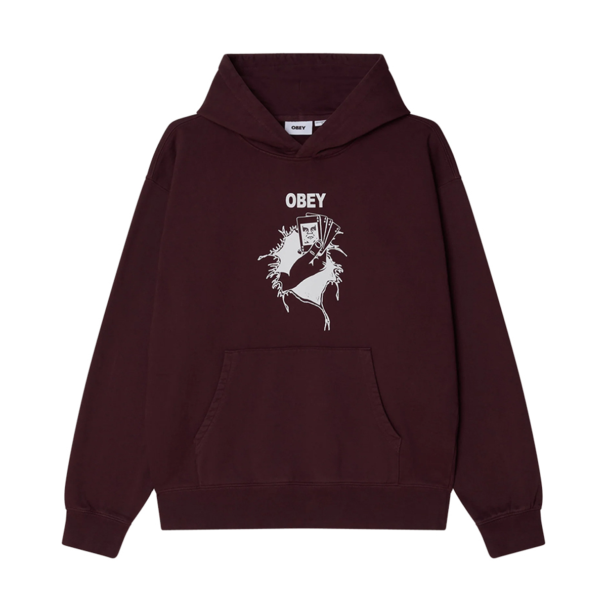 OBEY Bad Seeds Faded Hood Fleece Ανδρικό Φούτερ με κουκούλα - Μπορντώ