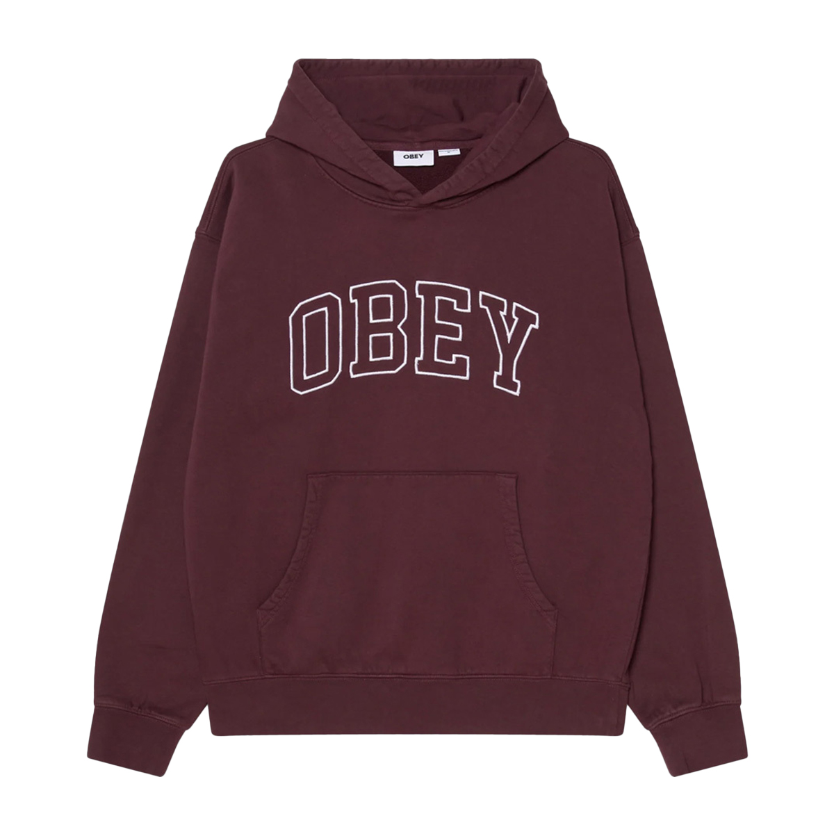 OBEY Collegiate Faded Hood Fleece Ανδρικό Φούτερ με κουκούλα - Μπορντώ