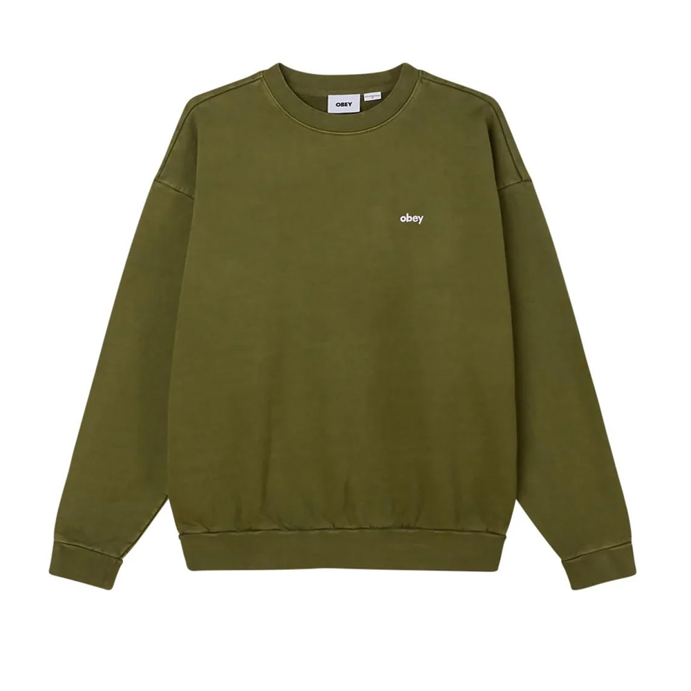 OBEY Lowercase Pigment Crew Unisex Φούτερ  - Πράσινο