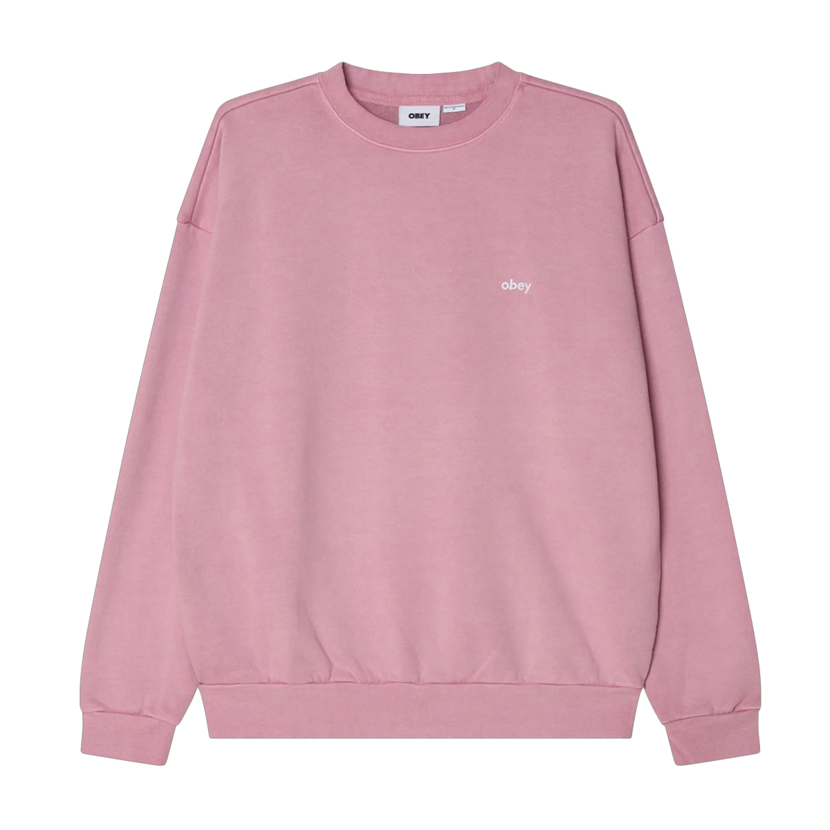 OBEY Lowercase Pigment Crew Unisex Φούτερ  - Ροζ