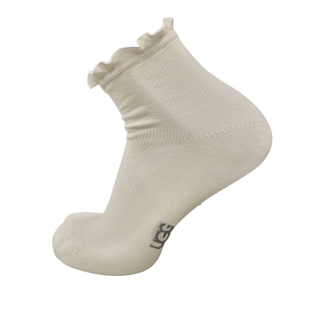 UGG Karsyn Lettuce Edge Sock Γυναικείες Κάλτσες - Λευκό