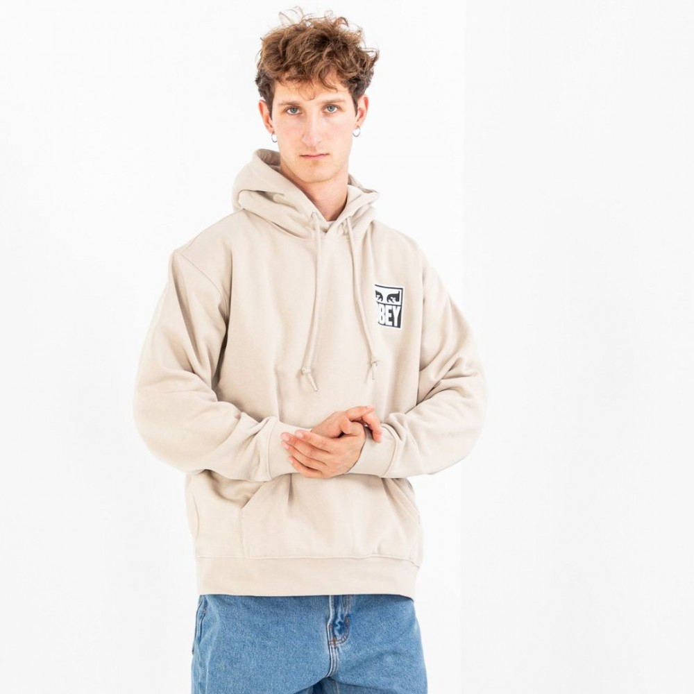 OBEY Eyes Icon Hoodie Unisex Φούτερ με κουκούλα - Μπεζ