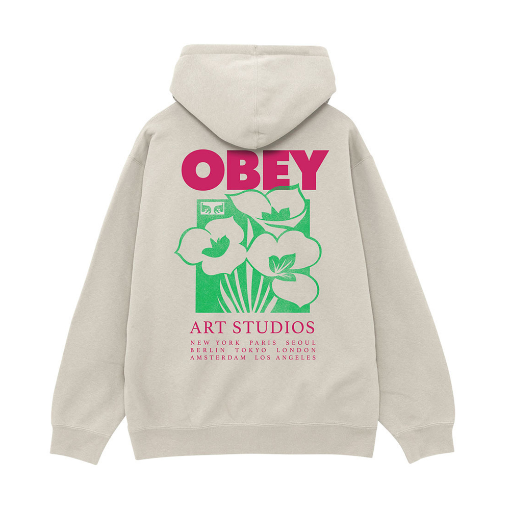 OBEY Art Studio Flowers Fleece Ανδρικό Φούτερ με κουκούλα - 2