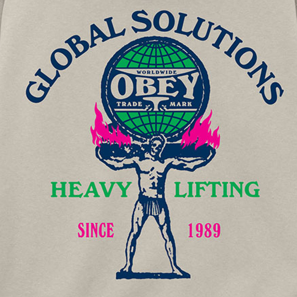 OBEY Heavy Lifting Fleece Ανδρικό Φούτερ με κουκούλα - 3