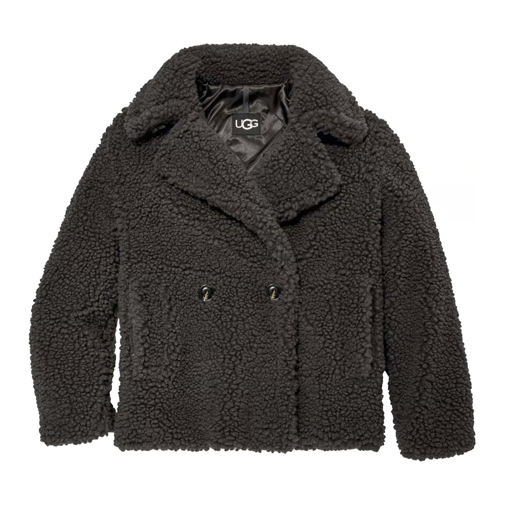 UGG Gertrude Short Teddy Coat Γυναικείο Κοντό Παλτό - 3