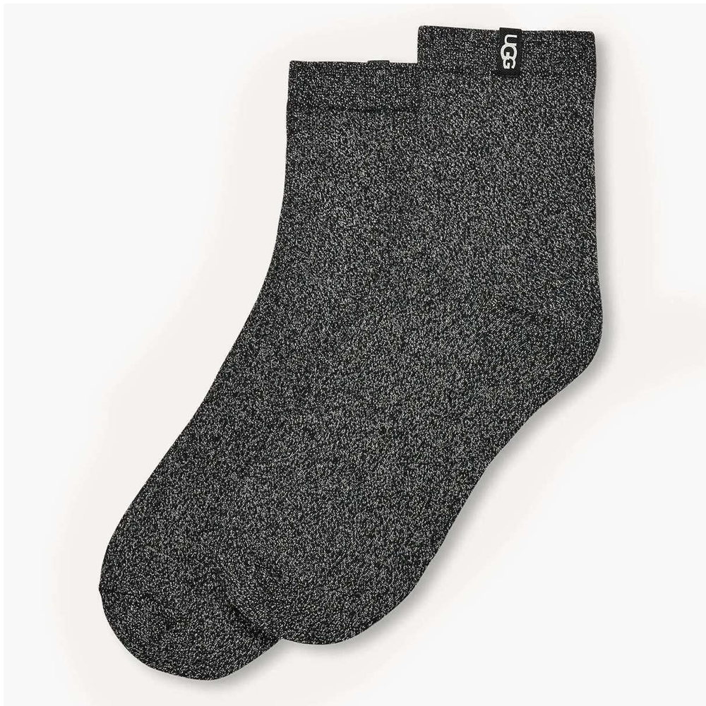 UGG Women's Lavinia Shimmer Quarter Socks Γυναικείες Κάλτσες - Μαύρο