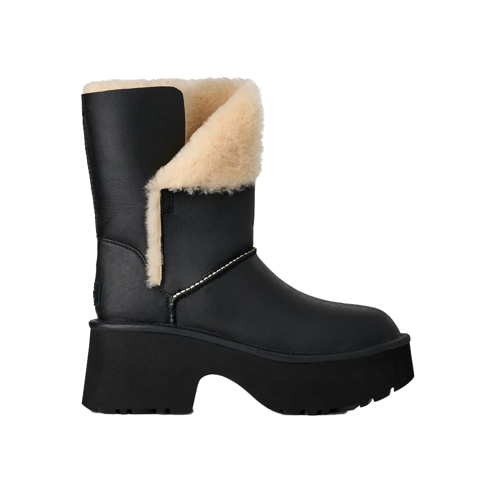 UGG Classic Esmee Leather Boot Γυναικείες Μπότες - Μαύρο