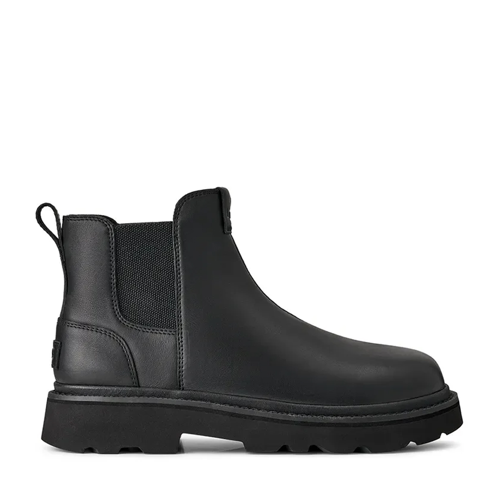 UGG Chelsea Lug Leather Ανδρικά Μποτάκια - Μαύρο