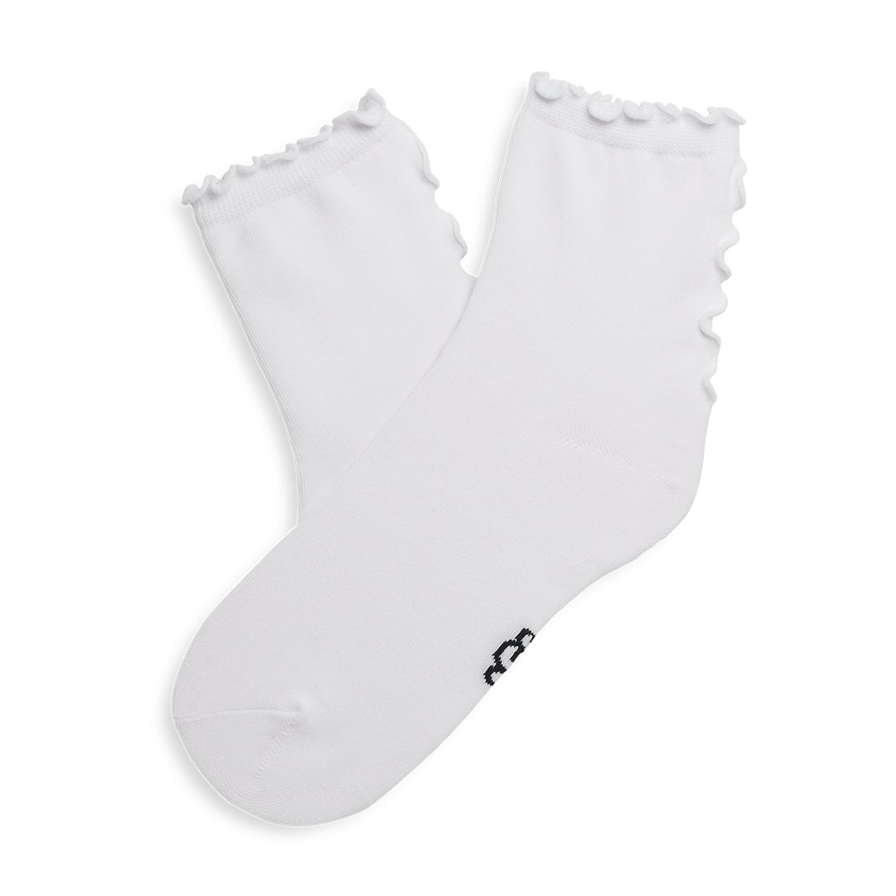 UGG Karsyn Lettuce Edge Quarter II Socks  Γυναικείες Κάλτσες - Λευκό