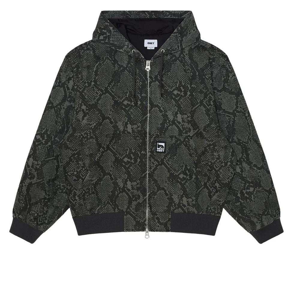OBEY Glen Zip Up Jacket Ανδρικό Μπουφάν - Μαύρο