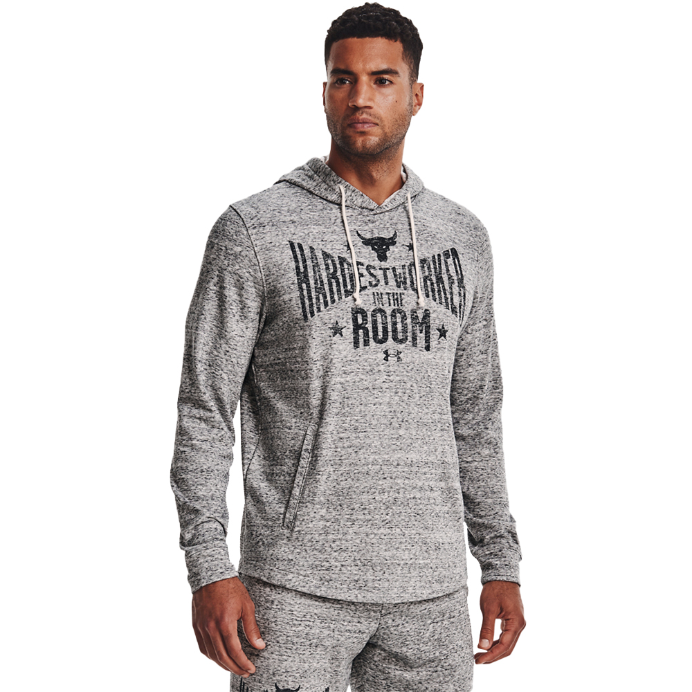 UNDER ARMOUR Men's Project Rock Terry Hoodie Ανδρικό Φούτερ - Γκρι