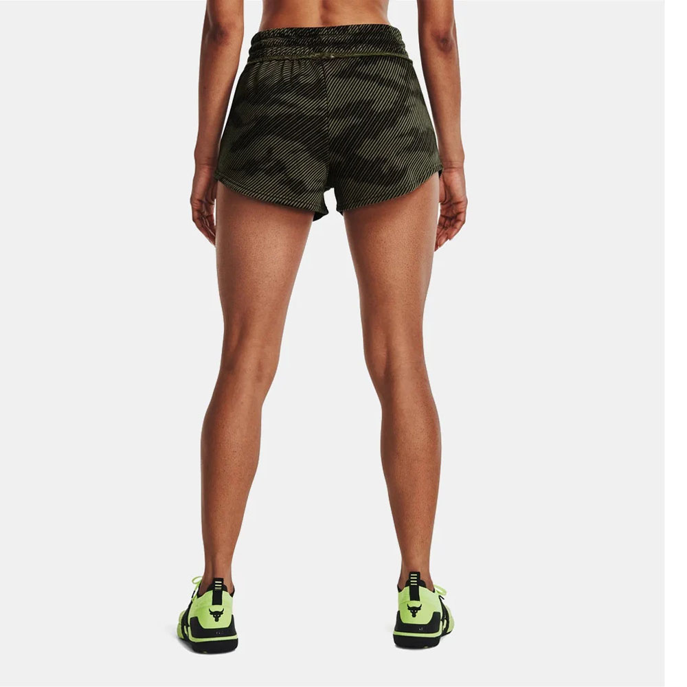 UNDER ARMOUR Project Rock Print Short Γυναικείο Σορτς Χακί - 2